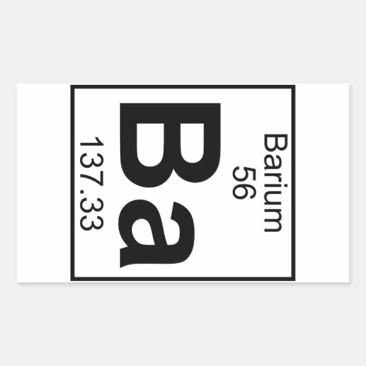 Sticker Rectangulaire Élément 056 - Ba - Barium (plein) (Devant)