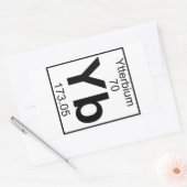 Sticker Rectangulaire Élément 070 - Yb - Ytterbium (Complet) (Enveloppe)