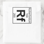 Sticker Rectangulaire Élément 104 - Rf - Rutherfordium (Complet) (Sac)