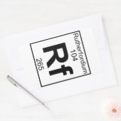 Sticker Rectangulaire Élément 104 - Rf - Rutherfordium (Complet) (Enveloppe)