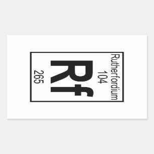 Sticker Rectangulaire Élément 104 - Rf - Rutherfordium (plein)