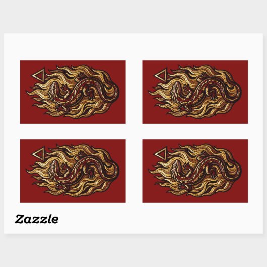Sticker Rectangulaire Elemento Fuego (Feuille)