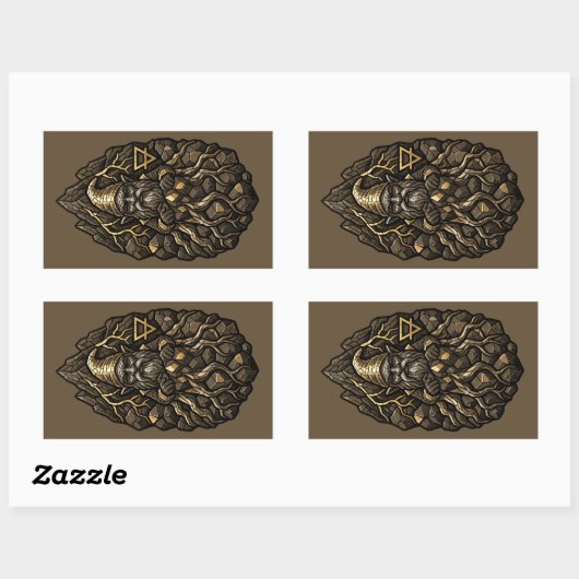 Sticker Rectangulaire Elemento Tierra (Feuille)