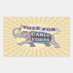 Sticker Rectangulaire Éléphant de président 2016 républicain de Carl
