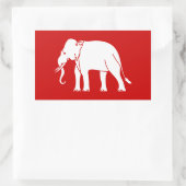 Sticker Rectangulaire Éléphant de Siamese (Sac)