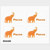 Sticker Rectangulaire Eléphant Divin (Feuille)