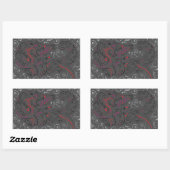 Sticker Rectangulaire éléphant orné (Feuille)