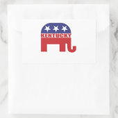 Sticker Rectangulaire Eléphant républicain du Kentucky (Sac)