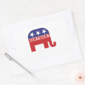 Sticker Rectangulaire Eléphant républicain du Kentucky (Enveloppe)
