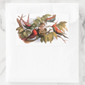 Sticker Rectangulaire Elfe des bois dans le nid : Antique Oiseau Sprite  (Sac)
