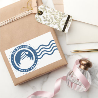 Sticker Rectangulaire elfe livraison pôle nord