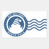 Sticker Rectangulaire elfe livraison pôle nord (Devant)