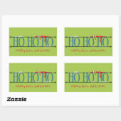 Sticker Rectangulaire Elfes sarcelles et verts Farces de Noël (Feuille)