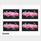 Sticker Rectangulaire Elizabeth nommé dans le (Feuille)