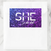 Sticker Rectangulaire Elle Croyait Qu'Elle Pouvait Le Faire. (Sac)