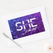 Sticker Rectangulaire Elle Croyait Qu'Elle Pouvait Le Faire. (Enveloppe)