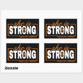STICKER RECTANGULAIRE ELLE EST FORTE...RSD/CRPS (Feuille)