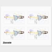 Sticker Rectangulaire Elle Vient Dans Les Couleurs (Feuille)