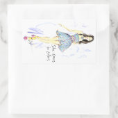 Sticker Rectangulaire Elle Vient Dans Les Couleurs (Sac)