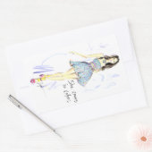 Sticker Rectangulaire Elle Vient Dans Les Couleurs (Enveloppe)