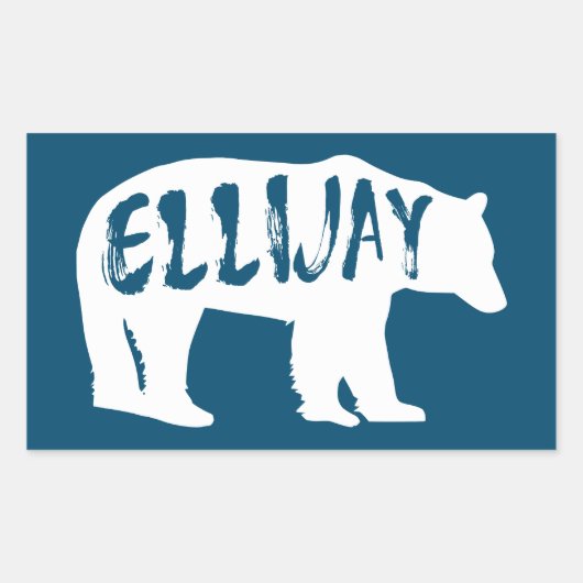 Sticker Rectangulaire Ellijay Georgia Bear (Devant)