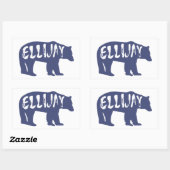 Sticker Rectangulaire Ellijay Georgia Bear (Feuille)