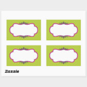 Sticker Rectangulaire EMBALLAGE CLIENT SCEAL mignon logo chaux élégant r (Feuille)