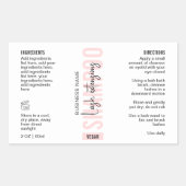 Sticker Rectangulaire Emballage de shampoing pour cils moderne rose fémi (Devant)