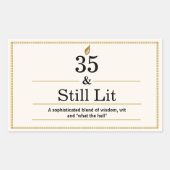 Sticker Rectangulaire emballages de bougies cadeaux 35e anniversaire aut (Devant)