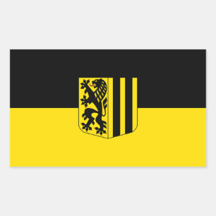 Sticker Rectangulaire emblème de Dresde drapeau allemand symbole blason