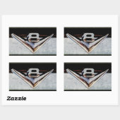 Sticker Rectangulaire Emblème Grunge V8 Big Block (Feuille)