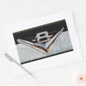 Sticker Rectangulaire Emblème Grunge V8 Big Block (Enveloppe)