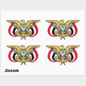 Sticker Rectangulaire Emblème national du Yémen (Feuille)