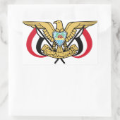 Sticker Rectangulaire Emblème national du Yémen (Sac)