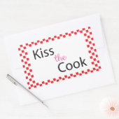 Sticker Rectangulaire Embrasse Le Cuisinier (Enveloppe)