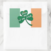 Sticker Rectangulaire Embrasse-moi Je suis irlandais (Sac)