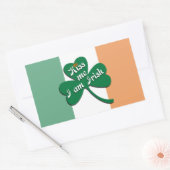 Sticker Rectangulaire Embrasse-moi Je suis irlandais (Enveloppe)