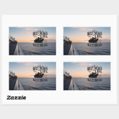 Sticker Rectangulaire Embrassez les aventures de la vie (Feuille)