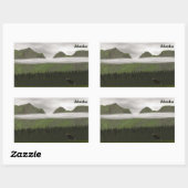 Sticker Rectangulaire Emerald Alaska (Feuille)