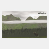 Sticker Rectangulaire Emerald Alaska (Devant)