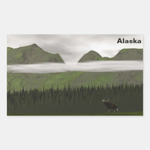 Sticker Rectangulaire Emerald Alaska