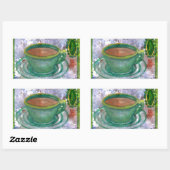 Sticker Rectangulaire Emerald Coffee CricketDiane Coffee Art (Feuille)