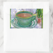 Sticker Rectangulaire Emerald Coffee CricketDiane Coffee Art (Sac)