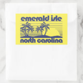 Sticker Rectangulaire Emerald Isle, Caroline du Nord (Sac)