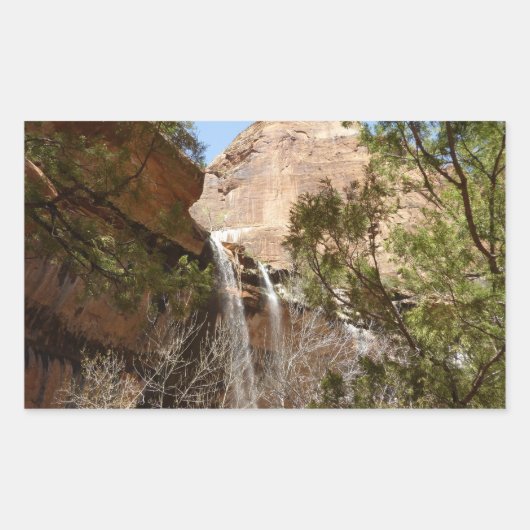 Sticker Rectangulaire Emerald Pool Falls I du parc national de Zion (Devant)
