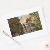 Sticker Rectangulaire Emerald Pool Falls I du parc national Zion (Enveloppe)