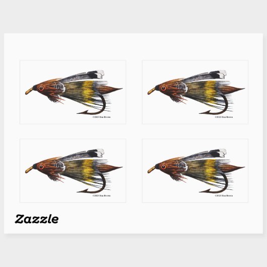 Sticker Rectangulaire Emily Carr Fly ; (Feuille)