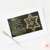 Sticker Rectangulaire Emmanuel Dieu avec nous Matthieu 1:23 Bible de Noë (Enveloppe)