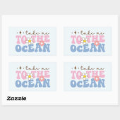 Sticker Rectangulaire Emmenez-moi dans l'océan (Feuille)