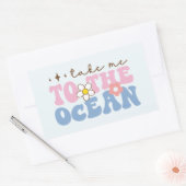 Sticker Rectangulaire Emmenez-moi dans l'océan (Enveloppe)